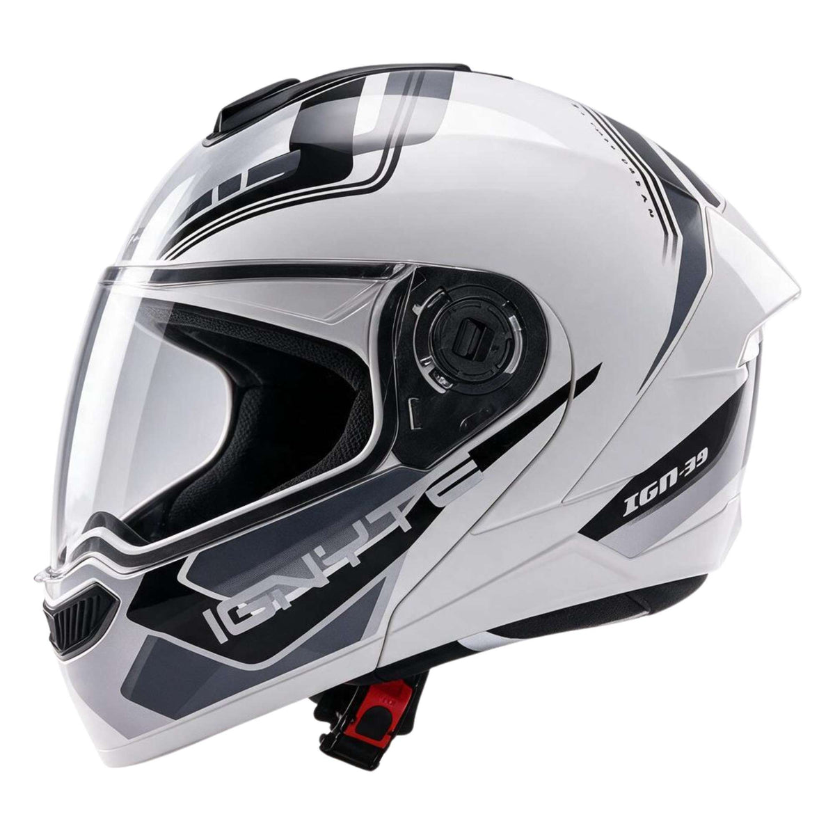 Casco Abatible Ignyte IGN-39 Brutalizer Blanco con Negro - Imagen 1