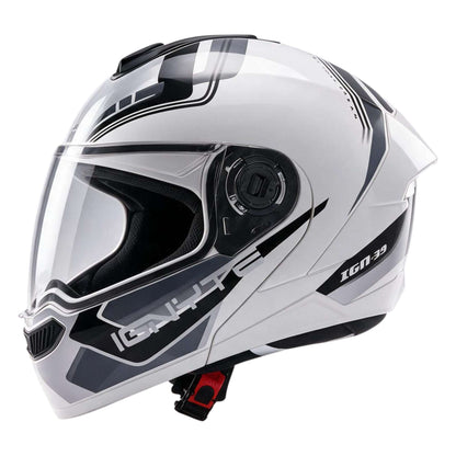 Casco Abatible Ignyte IGN-39 Brutalizer Blanco con Negro - Imagen 1