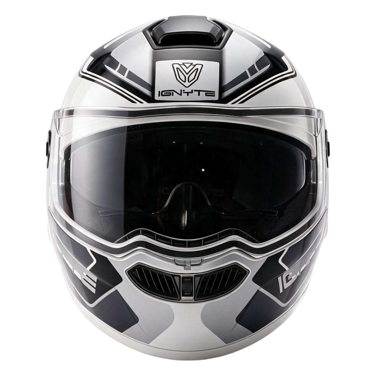 Casco Abatible Ignyte IGN-39 Brutalizer Blanco con Negro - Imagen 2