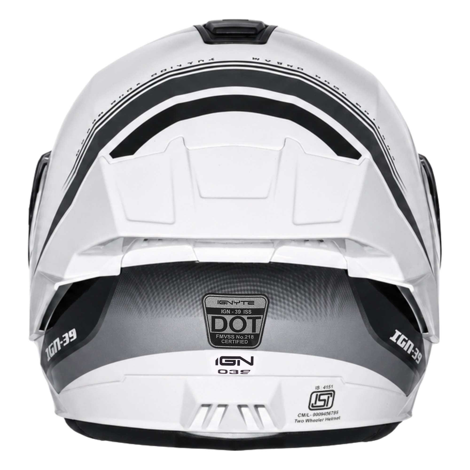 Casco Abatible Ignyte IGN-39 Brutalizer Blanco con Negro - Imagen 4