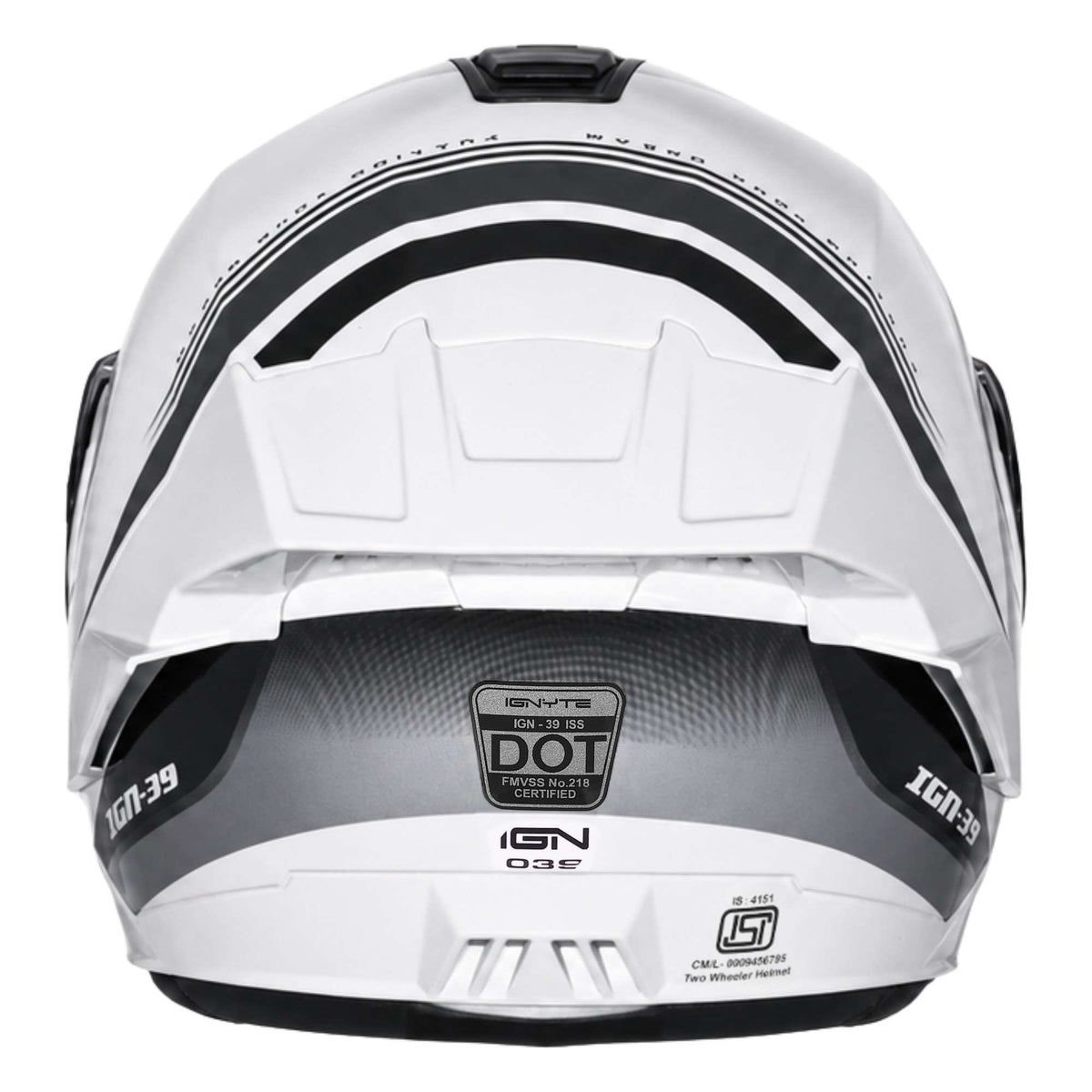 Casco Abatible Ignyte IGN-39 Brutalizer Blanco con Negro - Imagen 4