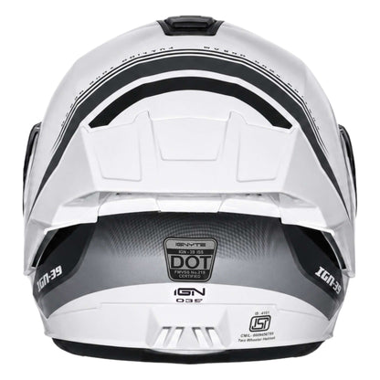 Casco Abatible Ignyte IGN-39 Brutalizer Blanco con Negro - Imagen 4