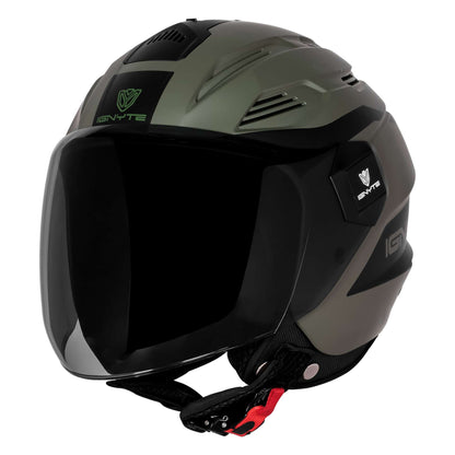 Casco Abierto Ignyte IGN-12 Foxx Guard Battle Verde con Negro - Imagen 1
