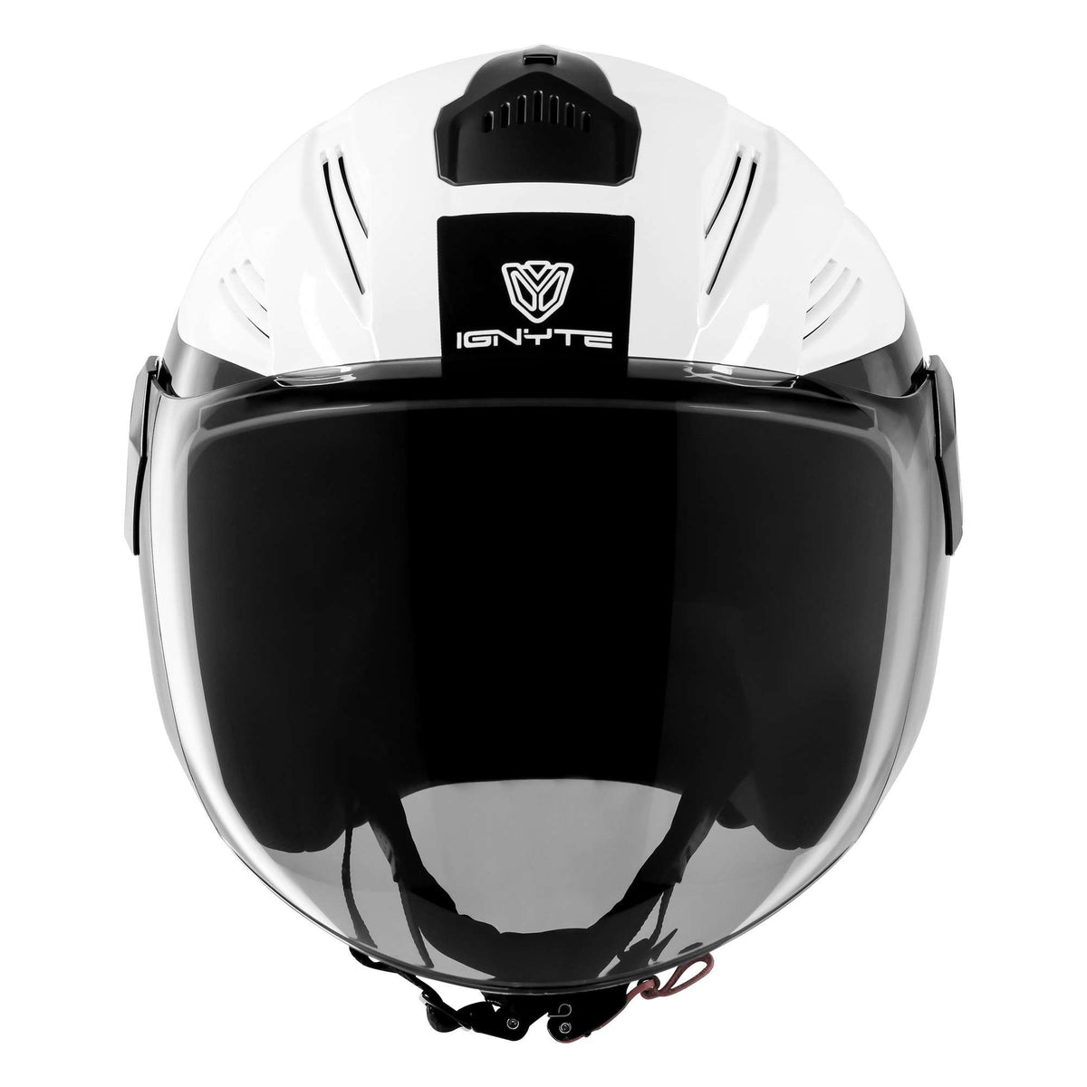 Casco Abierto Ignyte IGN-12 Foxx Guard Blanco con Negro - Imagen 3