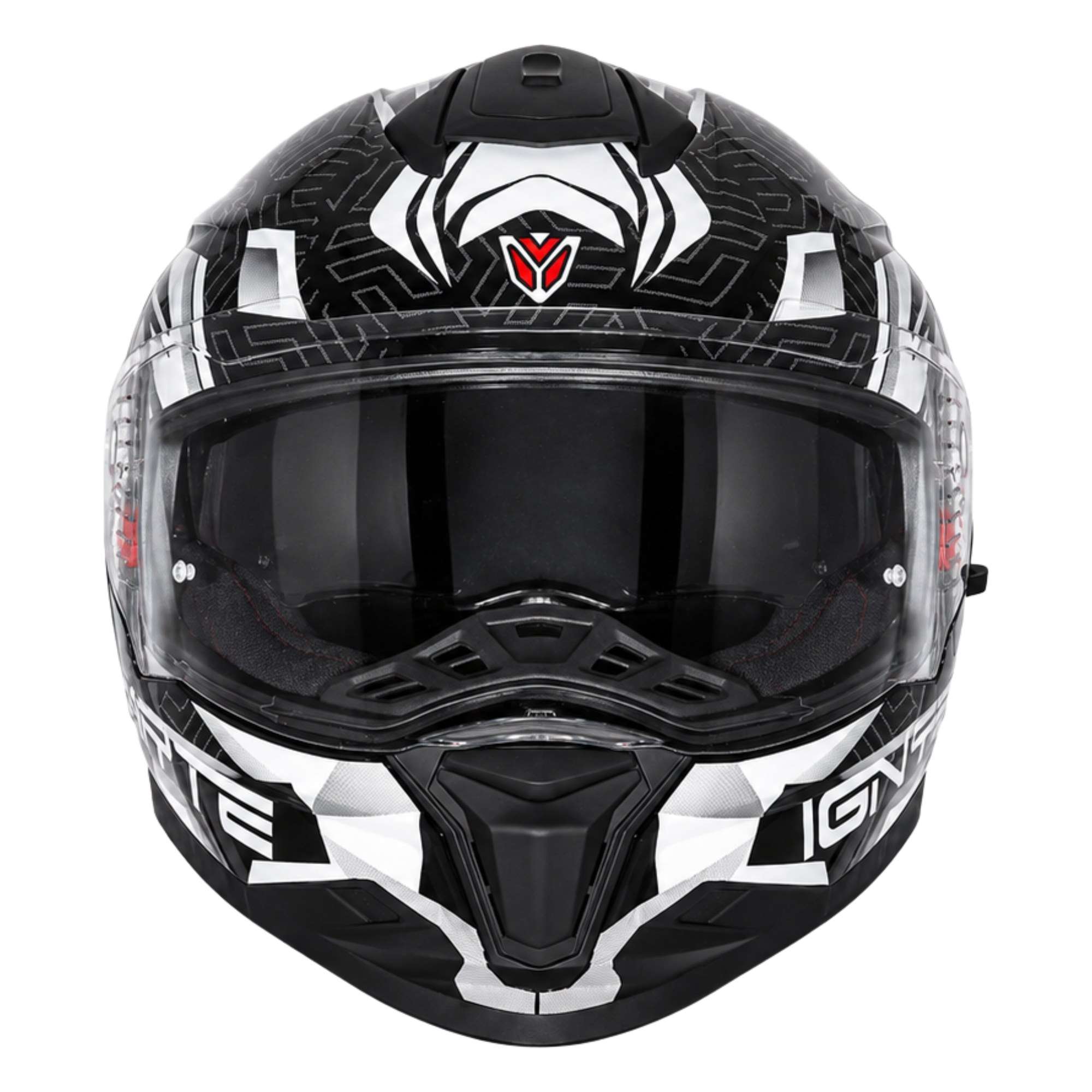 Casco Integral Ignyte IGN-32 Panther Negro con Blanco - Imagen 3