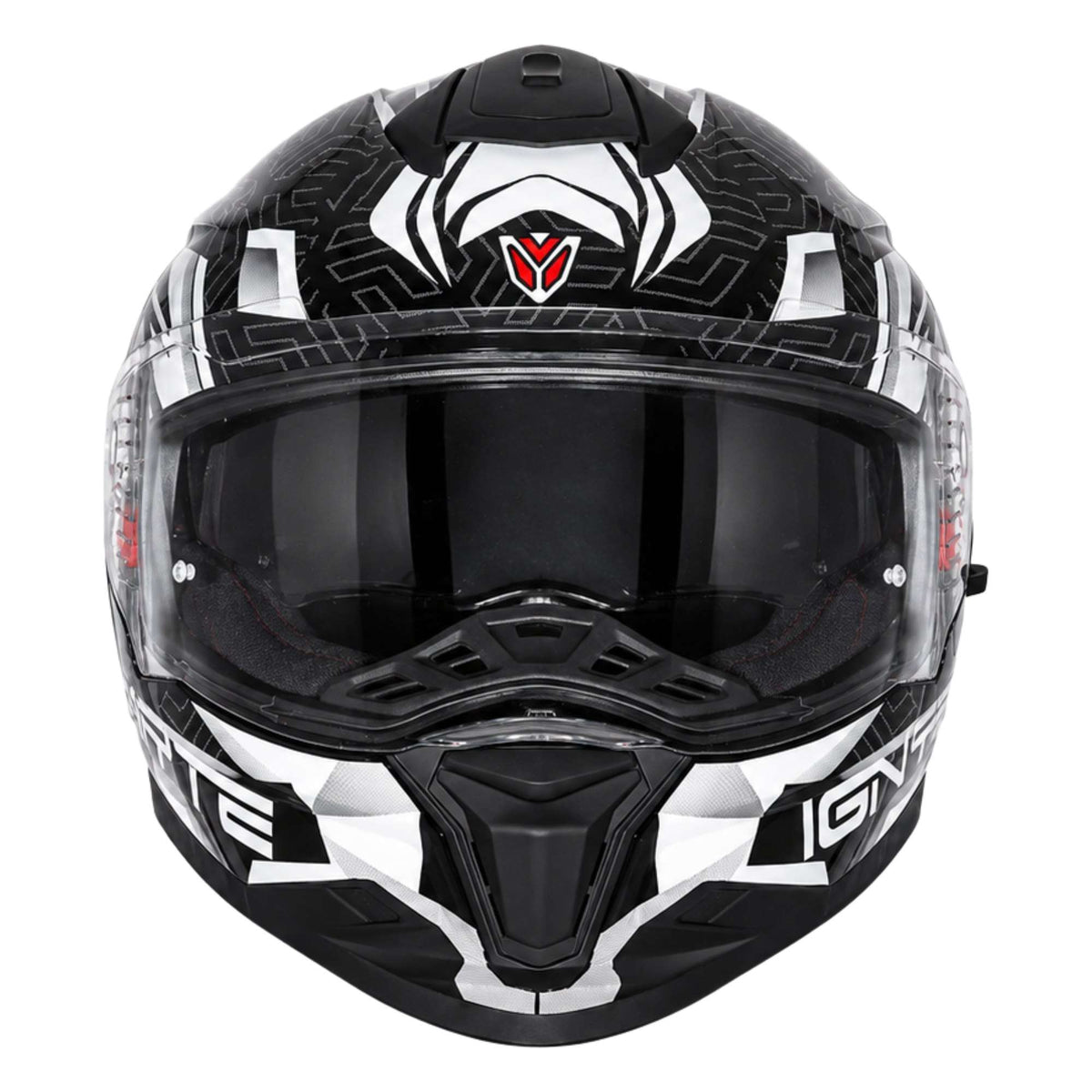 Casco Integral Ignyte IGN-32 Panther Negro con Blanco - Imagen 3