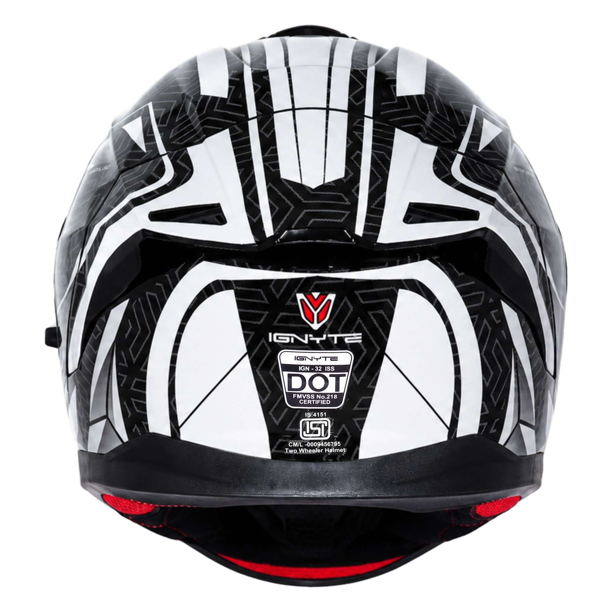Casco Integral Ignyte IGN-32 Panther Negro con Blanco - Imagen 5