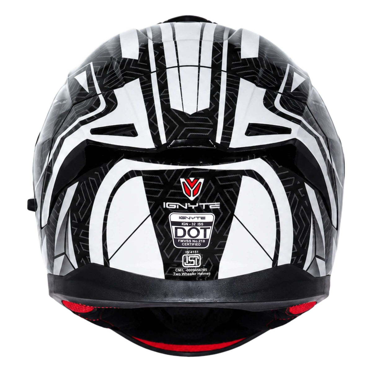 Casco Integral Ignyte IGN-32 Panther Negro con Blanco - Imagen 5