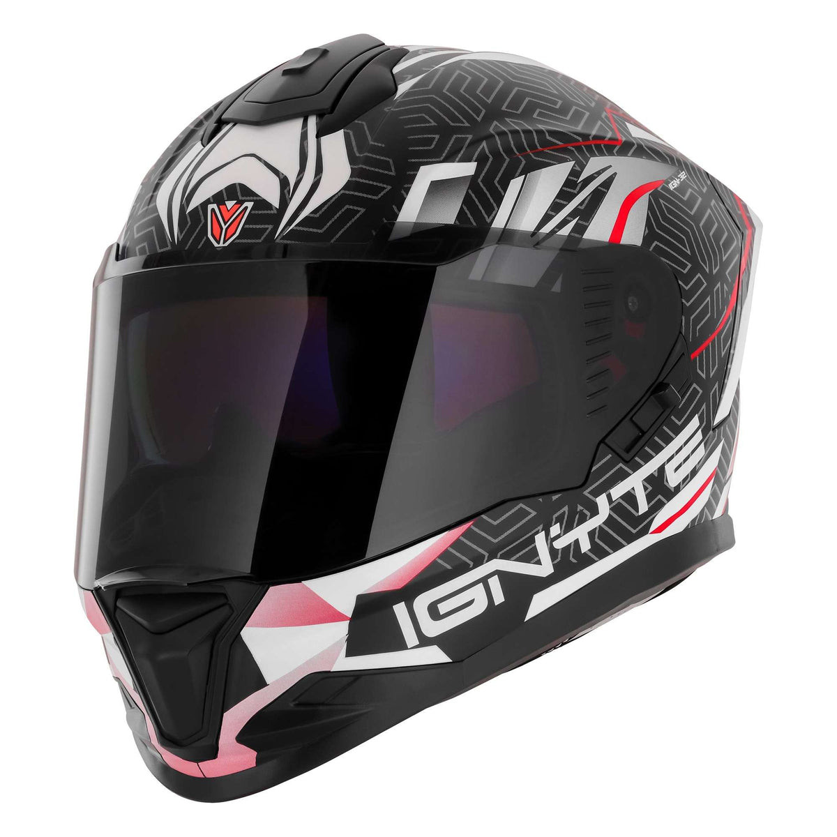 Casco Integral Ignyte IGN-32 Panther Negro con Rojo - Imagen 1