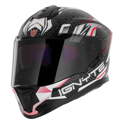 Casco Integral Ignyte IGN-32 Panther Negro con Rojo - Imagen 1