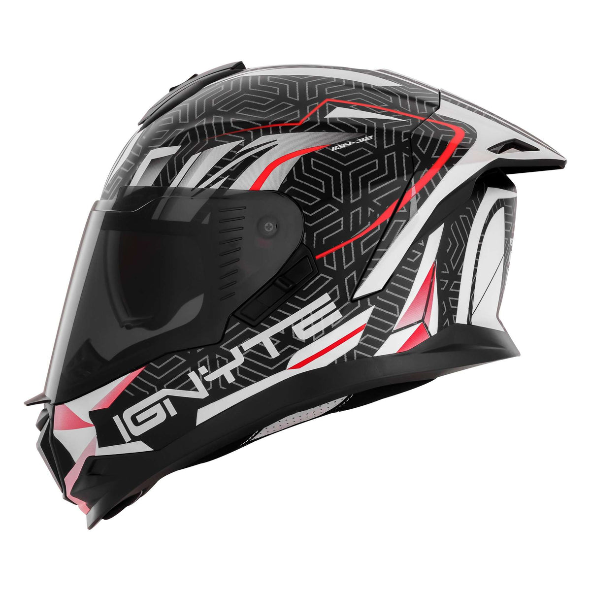 Casco Integral Ignyte IGN-32 Panther Negro con Rojo - Imagen 2