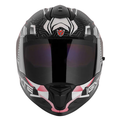 Casco Integral Ignyte IGN-32 Panther Negro con Rojo - Imagen 3