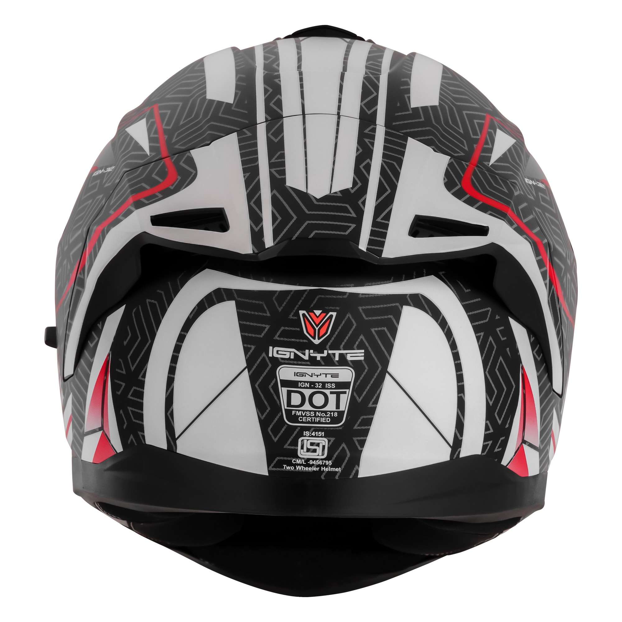 Casco Integral Ignyte IGN-32 Panther Negro con Rojo - Imagen 5