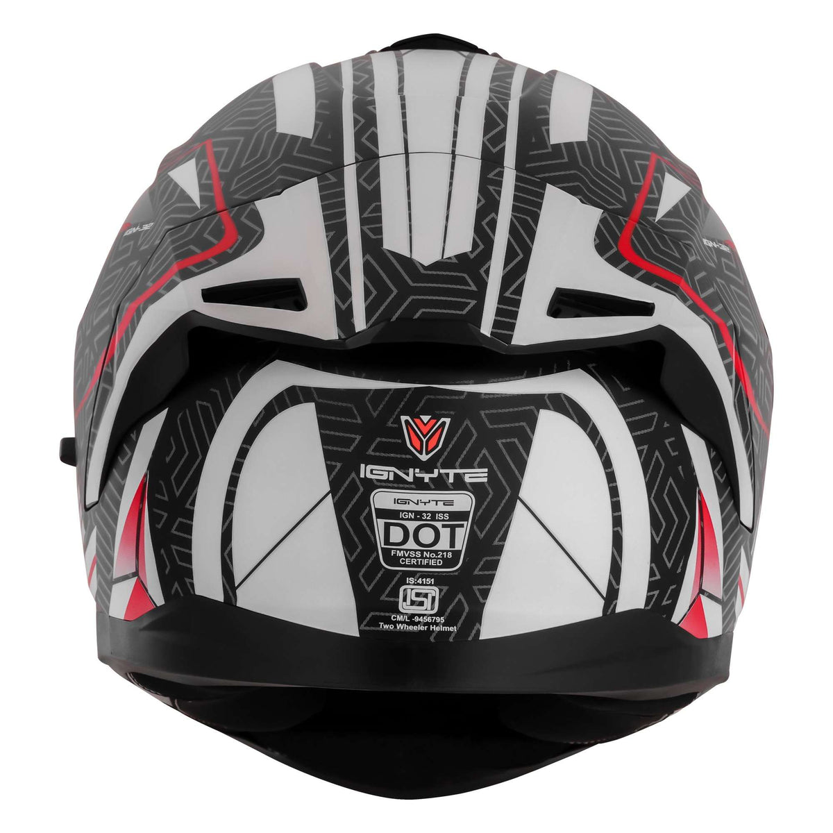 Casco Integral Ignyte IGN-32 Panther Negro con Rojo - Imagen 5