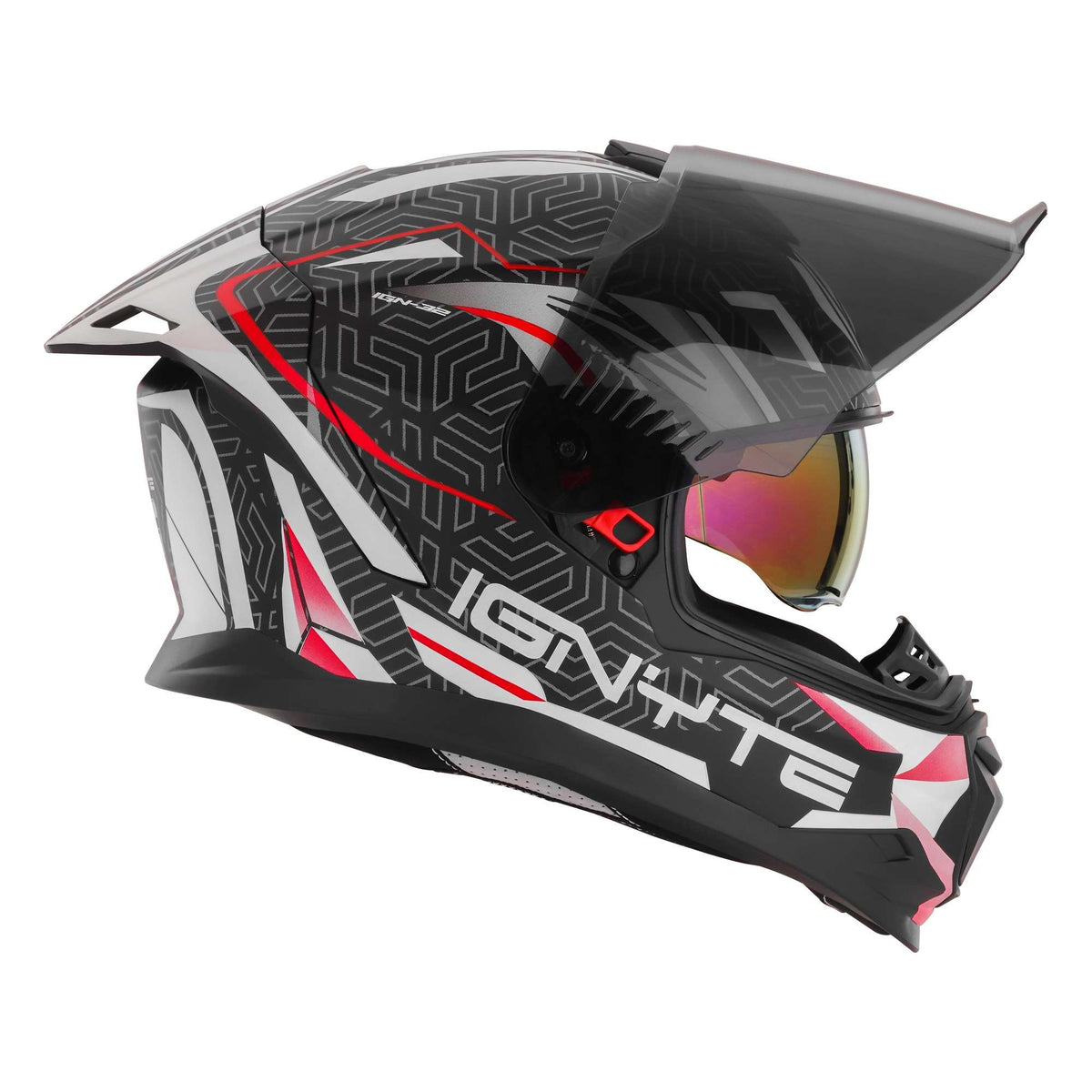 Casco Integral Ignyte IGN-32 Panther Negro con Rojo - Imagen 8