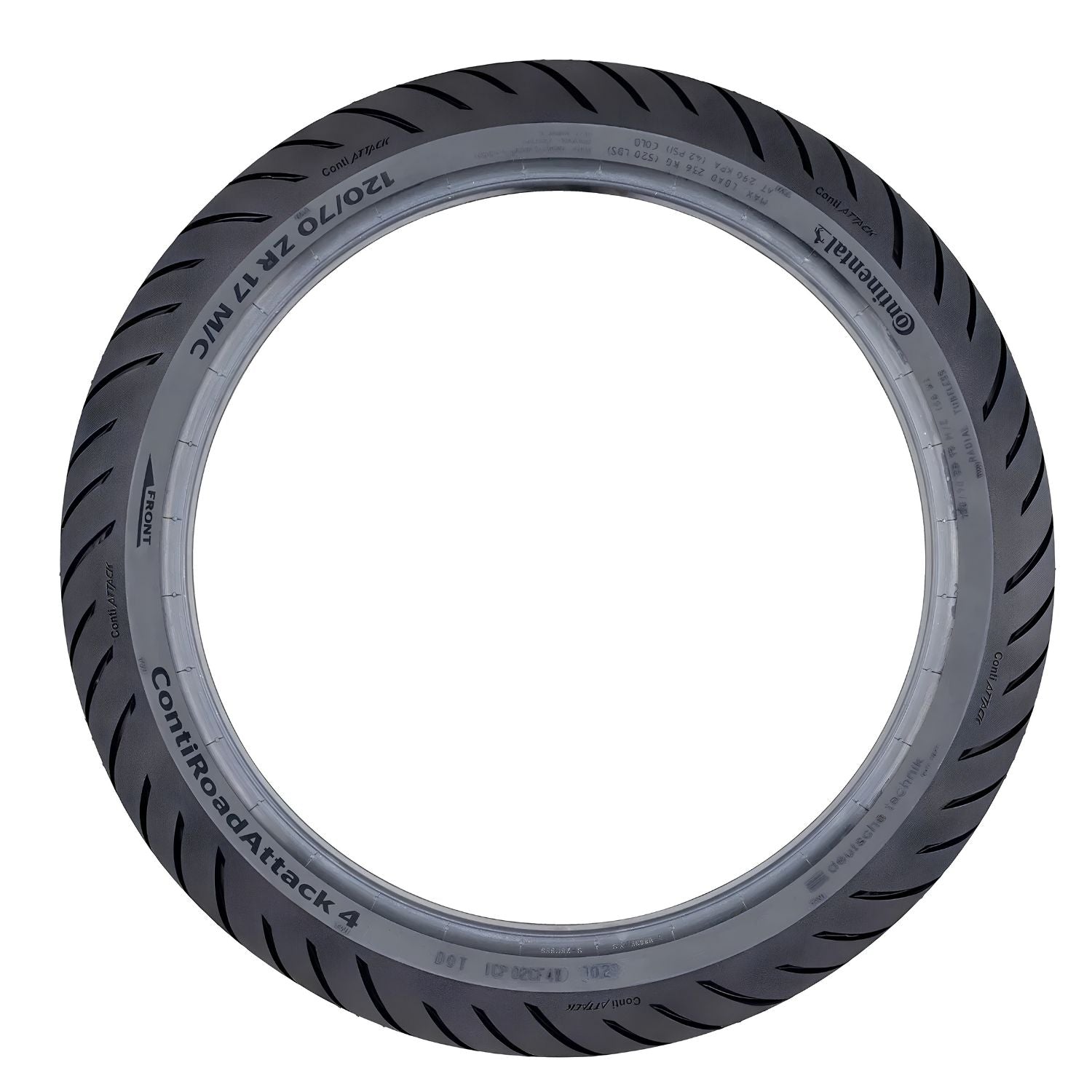 CONTINENTAL CONTIROADATTACK 4 120/70ZR17 TL 58W - vista lateral