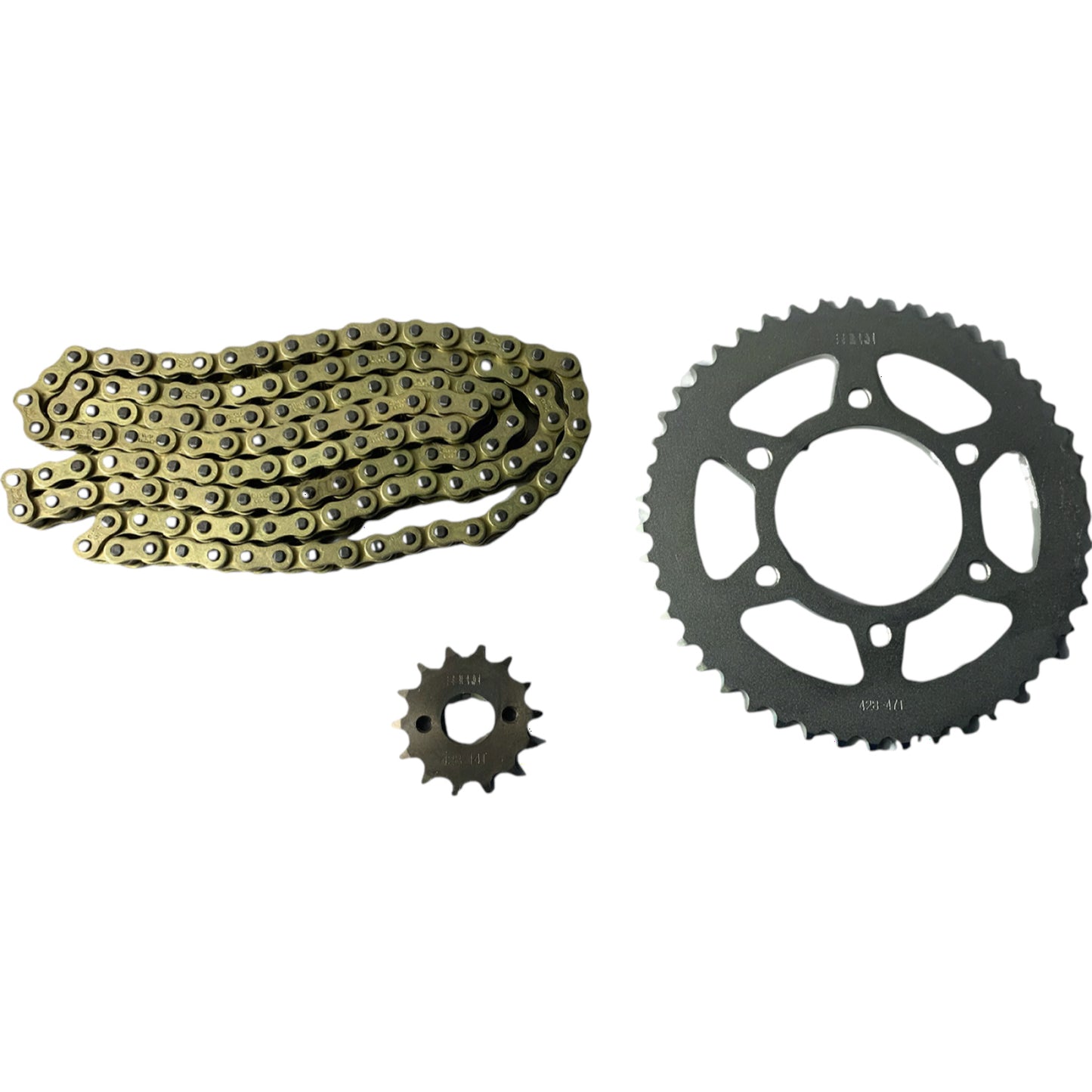 KIT DE TRANSMISION SEIPRO R15 V1 / V2 47D / 14D 428H- 132L C DORADA RACING - imagen 1