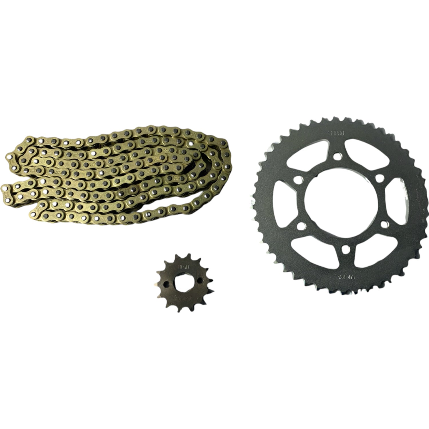 KIT DE TRANSMISION SEIPRO R15 V1 / V2 47D / 14D 428H- 132L C DORADA RACING - imagen 1