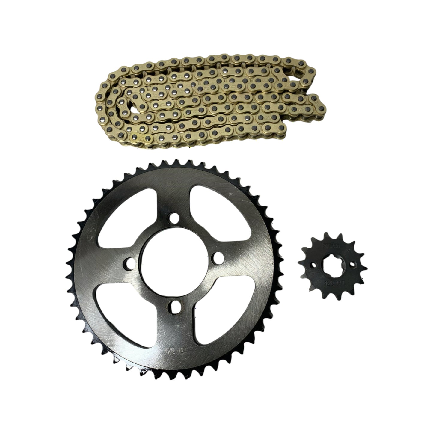KIT DE TRANSMISION SEIPRO XTZ 125 YAMAHA 48D / 14D 428H-122L C DORADA RACING - imagen 1