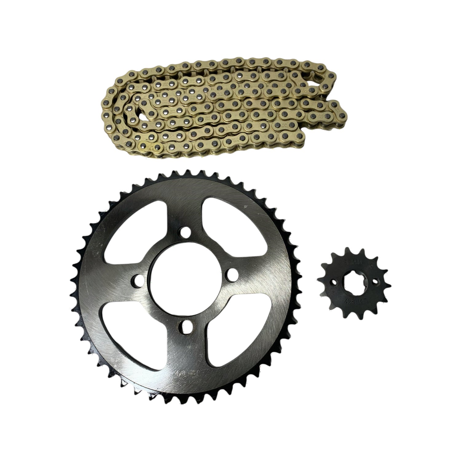 KIT DE TRANSMISION SEIPRO XTZ 125 YAMAHA 48D / 14D 428H-122L C DORADA RACING - imagen 1