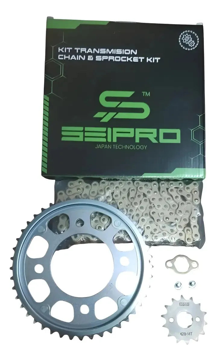 KIT DE TRANSMISION CB 190 R HONDA 45D/14D C DORADA SEIPRO RACING